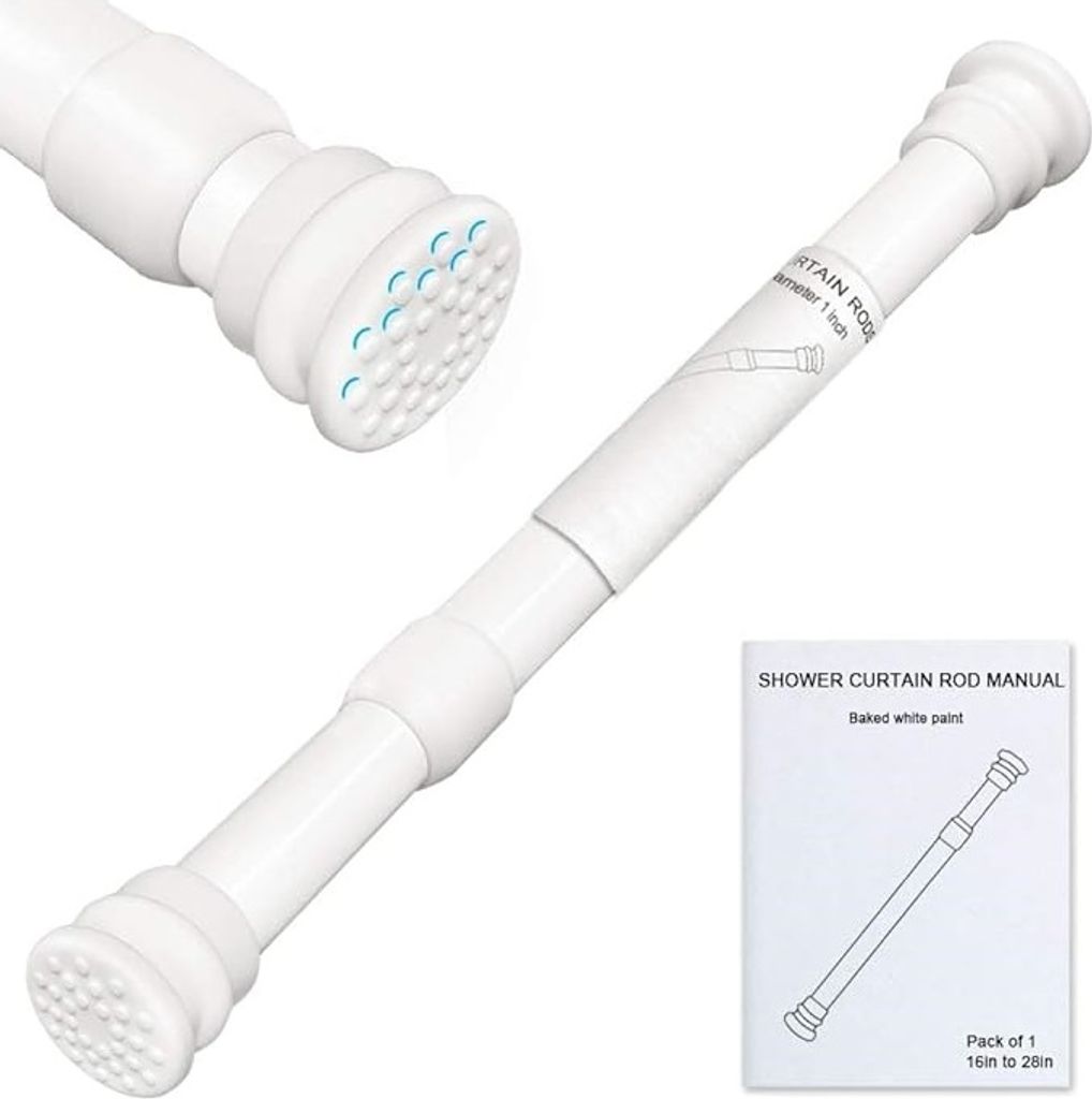 XIQIYY Nastaviteľná tyč bez otvoru Biela 46-68 cm Obrázok produktu 