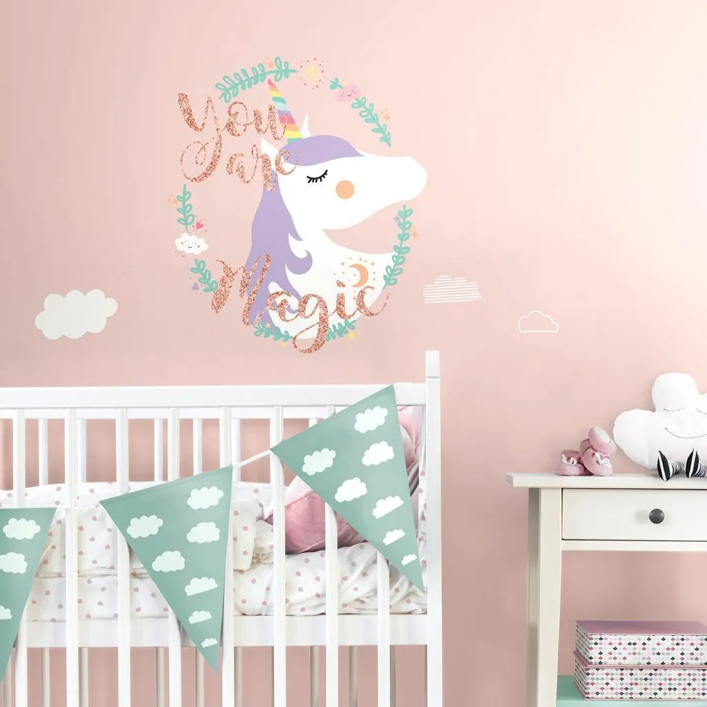 Sticker Mural Licorne XXL Tu es magique - Décoration Murale Chambre Fille