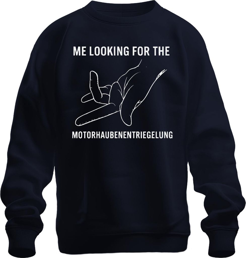 Me looking for Motorhaubenentriegelung KFZ Schrauber Geschenk Uni Sweatshirt Pullover, Navy, XXL