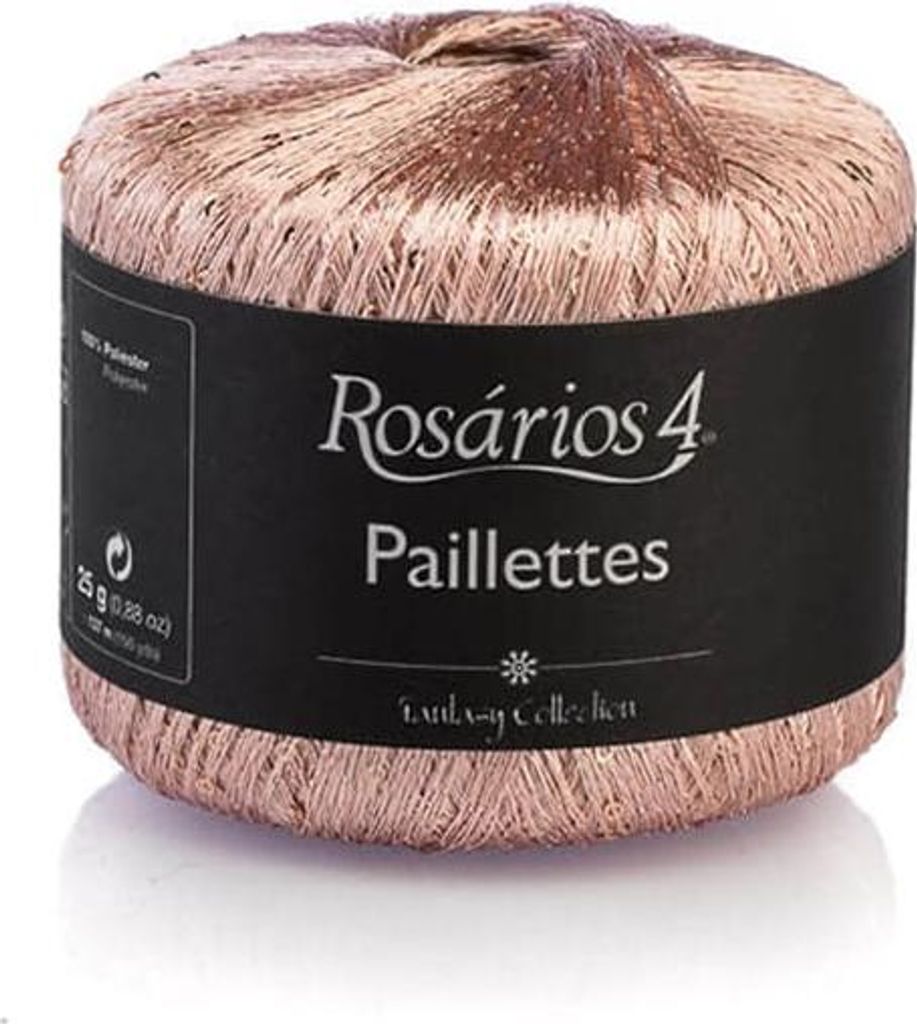 Rosarios 4 Paillettes Kupfer Glitzernde Garn mit Produktbild 