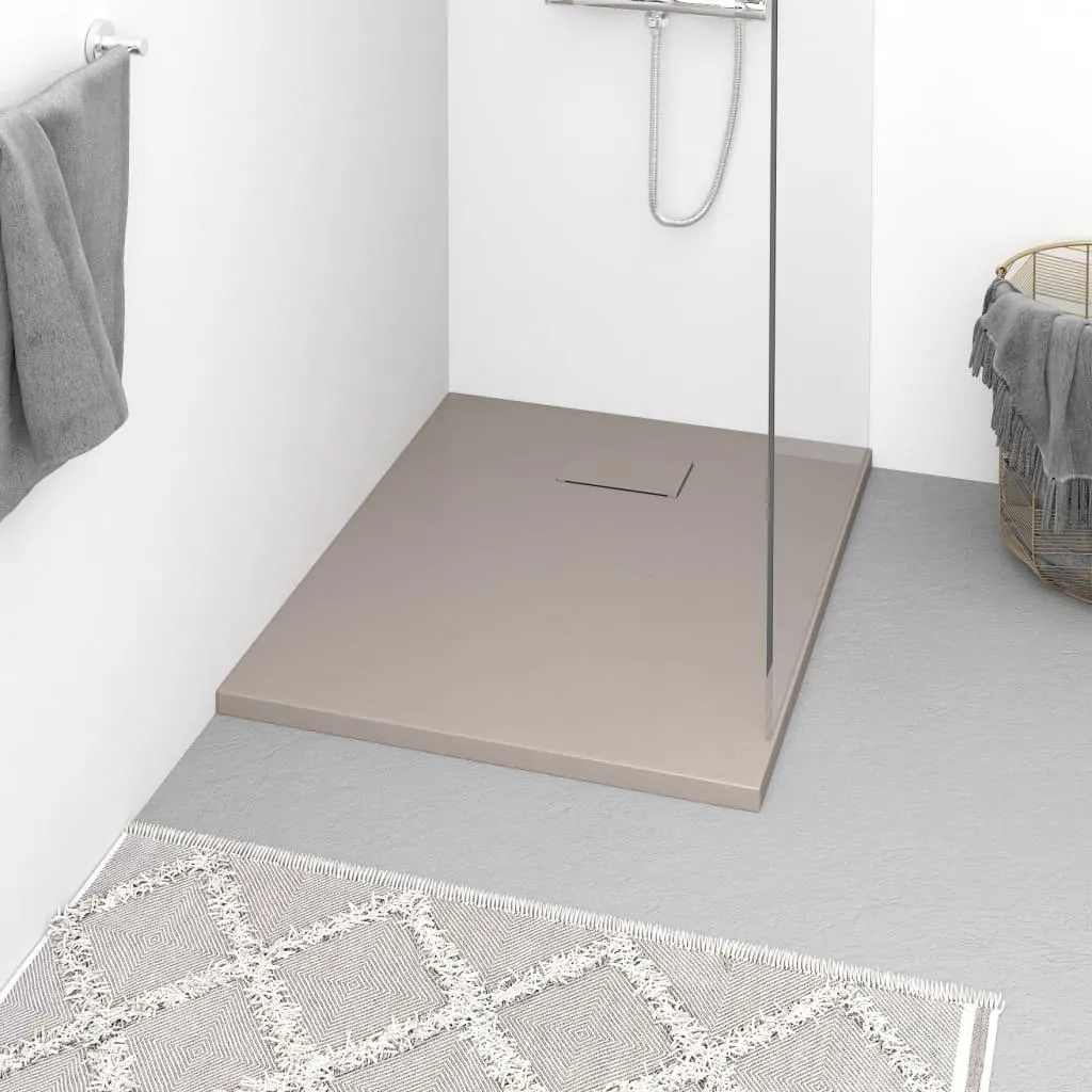 Receveur de Douche Rectangulaire 90x70 cm en SMC Marron Design Moderne