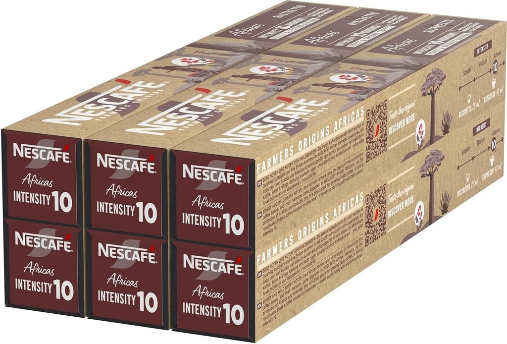 NESCAFÉ Farmers Origins Africas Ristretto für Nespresso (8 x 10 Kapseln)