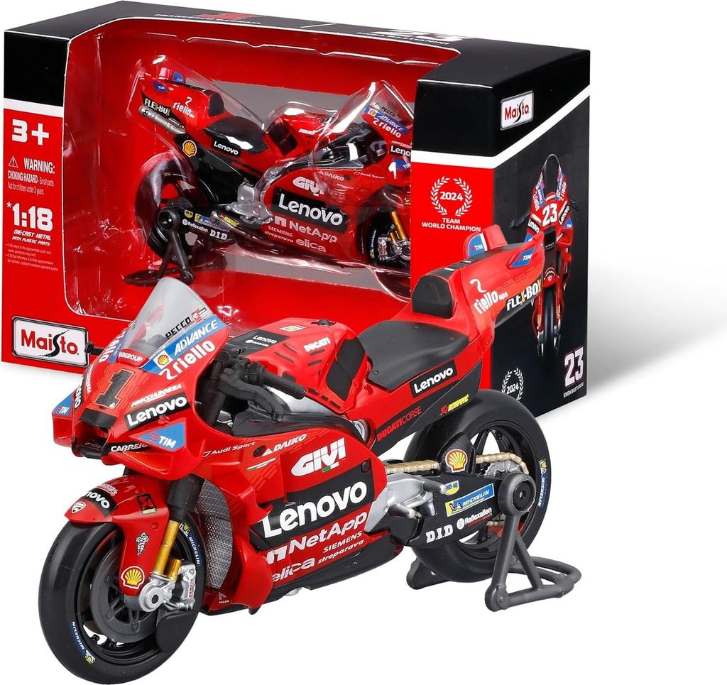 Maisto Ducati Lenovo MotoGP 2024 Francesco Bagnaia Produktbild 