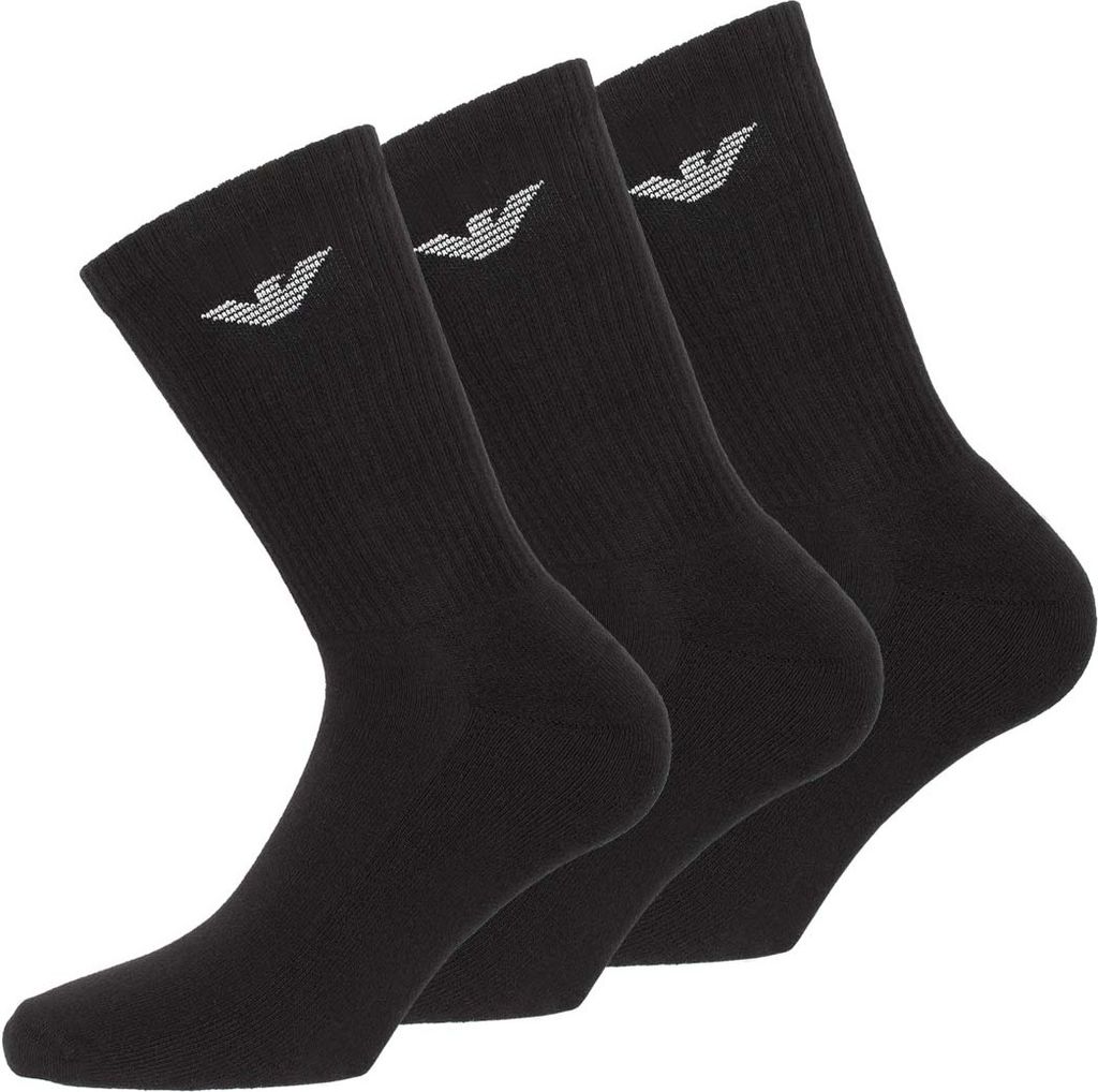 EMPORIO ARMANI Herren Socken mittelhoch (3er Pack) Schwarz/Black One Size