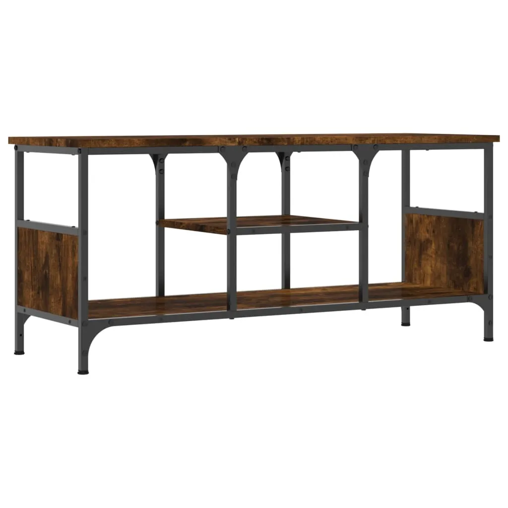Supporto TV SYFAX 100x35x45 - Legno Multistrato e Ferro Industrial
