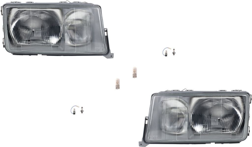 Johns, Scheinwerfer Halogen Front passend für Mercedes W201 82-93 Leuchtmittel Satz L R 2018207561 2018207961 2018200161 A2018200161 A2018207561 2...