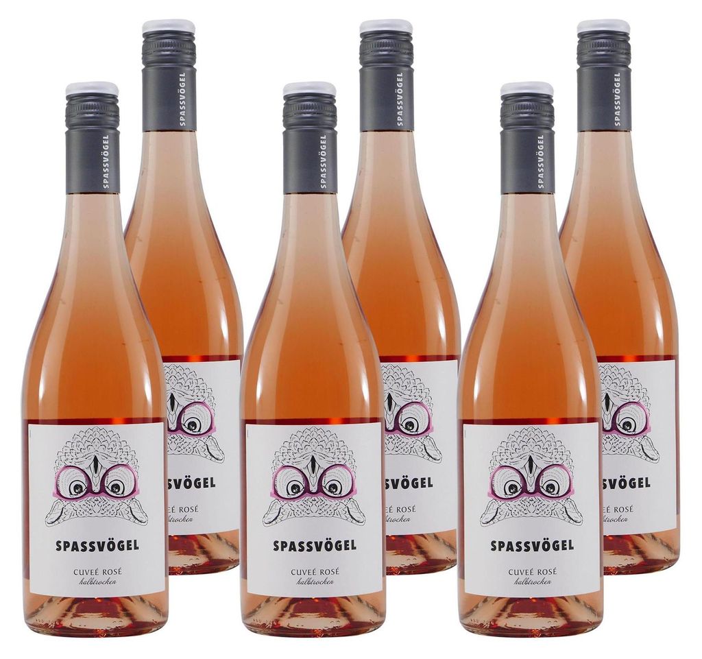 Spassvögel Cuveé Rosé -halbtrocken- (6 x 0,75L) Produktbild 