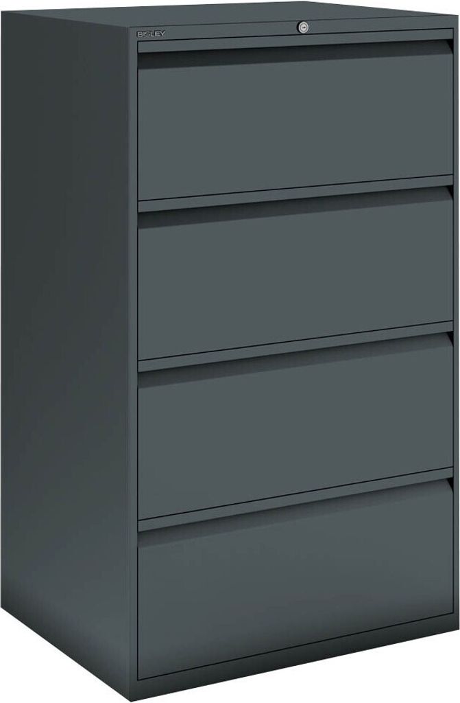 BISLEY DF3 Hängeregistraturschrank anthrazit 4 Schubladen Produktbild 