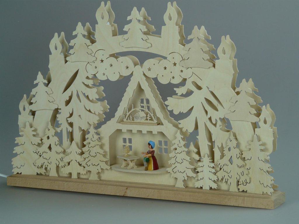 Original Erzgebirgischer Marken Schwibbogen Lichterbogen 50 x 31 cm S50-1_20