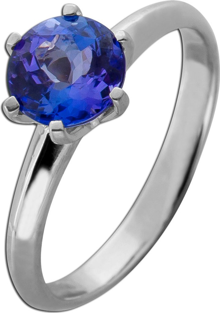 Tansanit Ring Platin 950 purple violett Edelstein 1.6ct 18