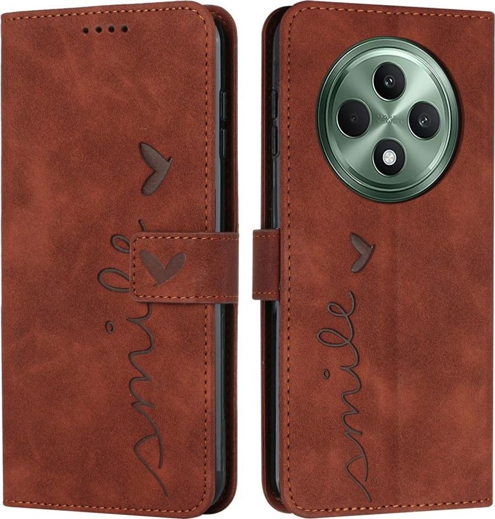 OPPO Reno12 F 5G Hülle - Coverup Smile Klapphülle - Braun