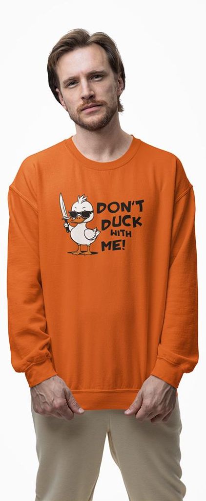 D&B Design Uni Pullover SWEB00019 Duck Orange-Größe 3XL
