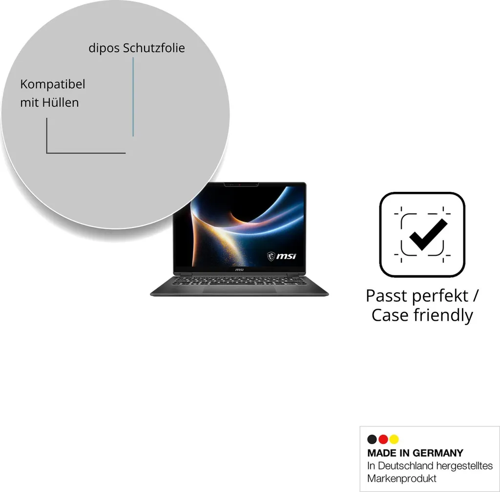 Protection d'écran MSI Prestige 16 Flip AI Plus : lot de 2 films Dipos - 6