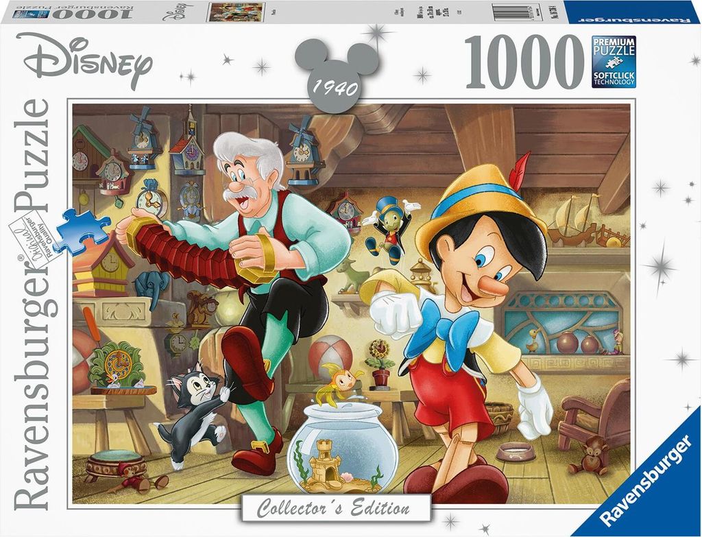 Ravensburger Puzzle 16736 – Pinocchio – 1000 Teile Disney Puzzle für Erwachsene und Kinder ab 14 Jahren