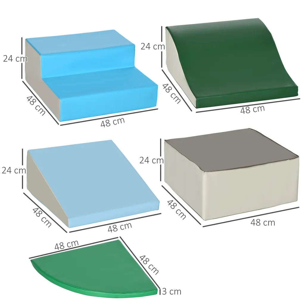 Blocs mousse construction bébé 6 pièces avec housse synthétique - 5