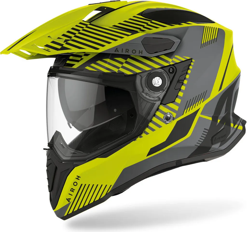Casque Motocross Airoh Commander Boost Jaune Mat S 55-56 cm Intégral