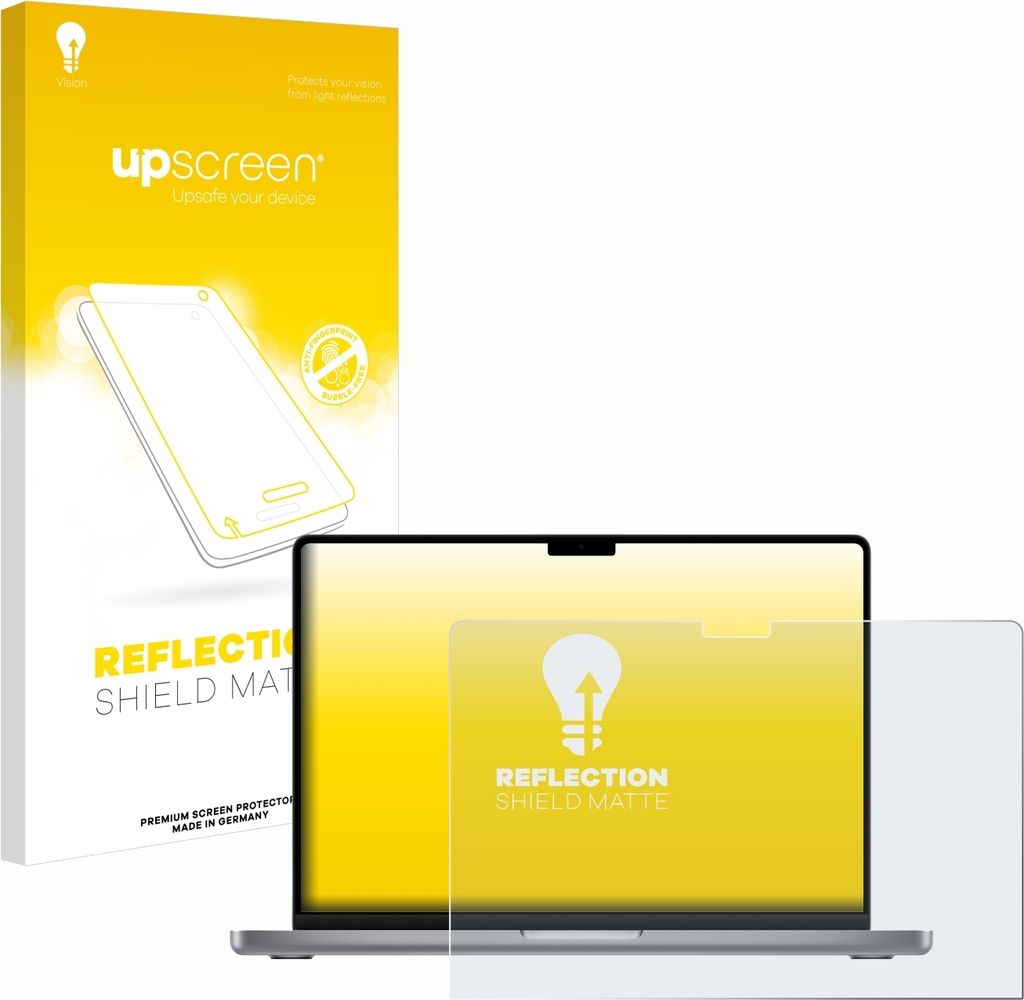 upscreen Schutzfolie für Apple MacBook Pro 14" 2021 Displayschutz Displayschutzfolie Folie Matt Entspiegelungsfolie