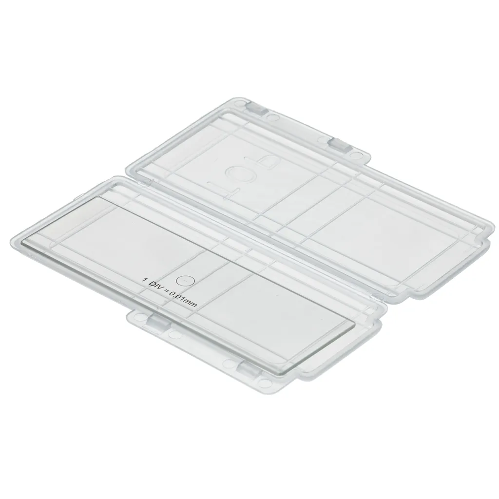 Lame micrométrique d'étalonnage Bresser 1/100 pour microscopie pro