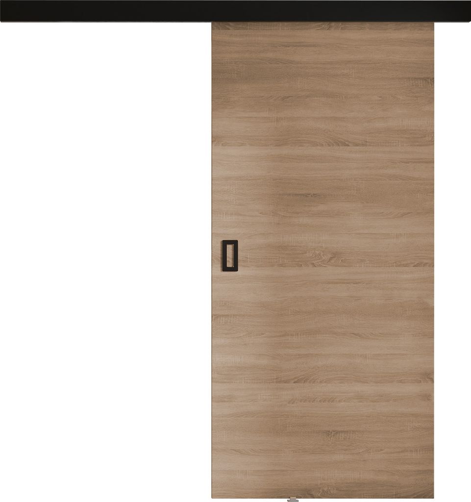 MIRJAN24 Schwebetür Werdi, Stilvoll Zimmertür, Wohnzimmer, Praktisch (Größe: 80 cm, Farbe: Sonoma Eiche)
