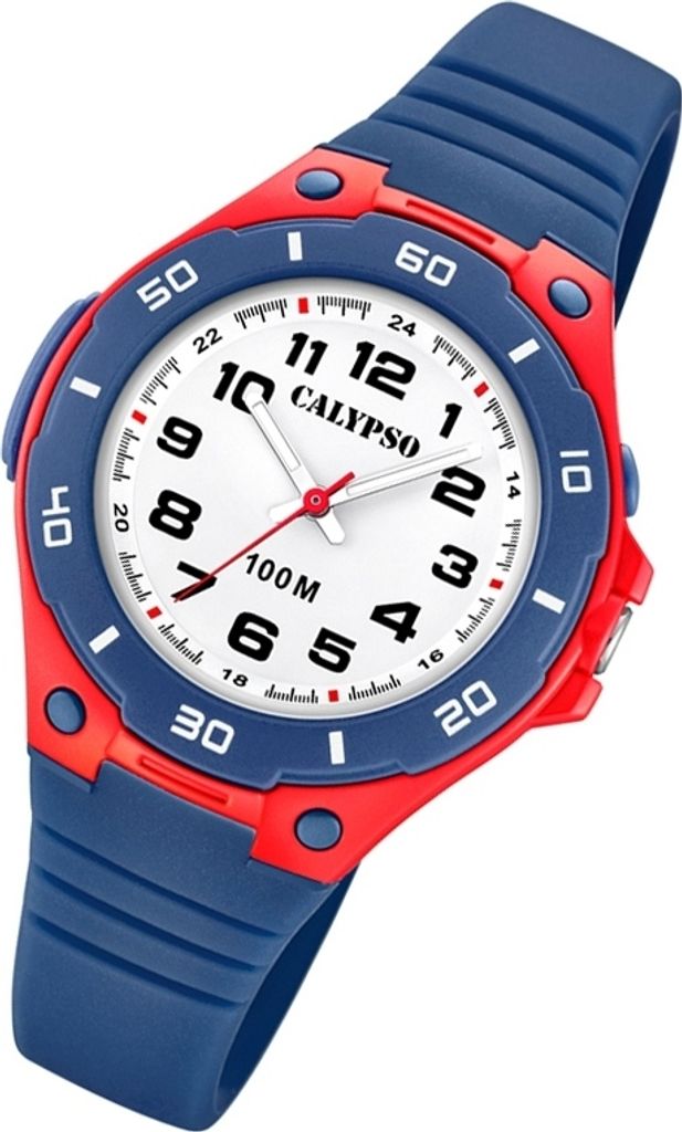 Calypso Kinder Uhr Junior Fashion K5758/1 Kunststoff PolyurethanArmbanduhr blau UK5758/1