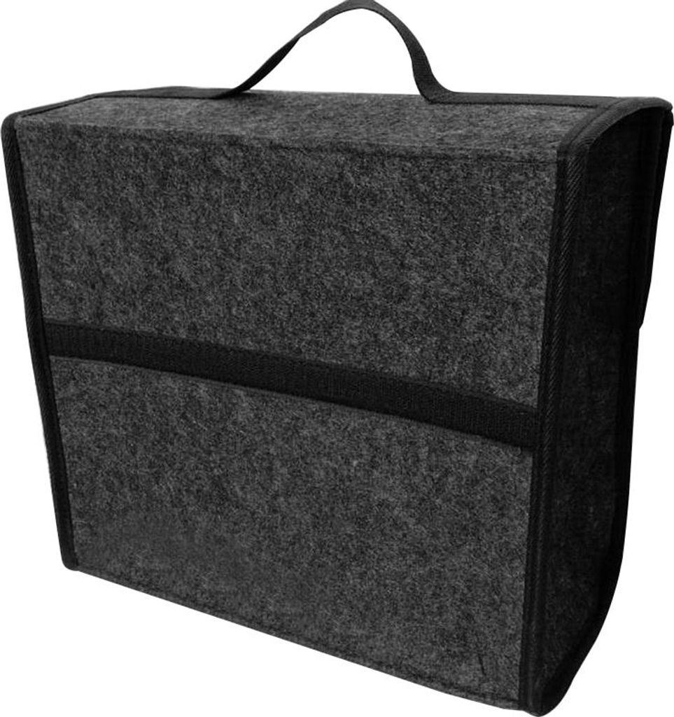 Filz Auto Koffer für Kofferraum - Klappbare Aufbewahrungstasche 30x17x29 cm - Organizer für Werkzeug und Zubehör