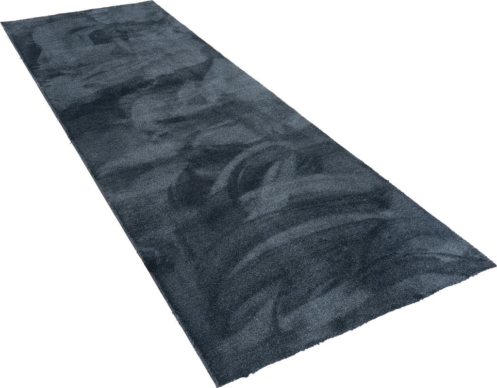 Super Soft Hochflor Läufer Livorno Anthrazit, Größe:80x400 cm
