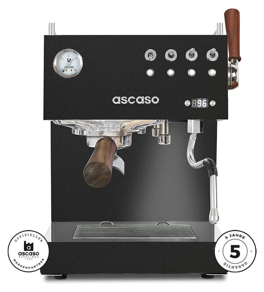 Ascaso Steel Duo Plus Espressomaschine Schwarz mit PID Steuerung und 2 Thermoblocks