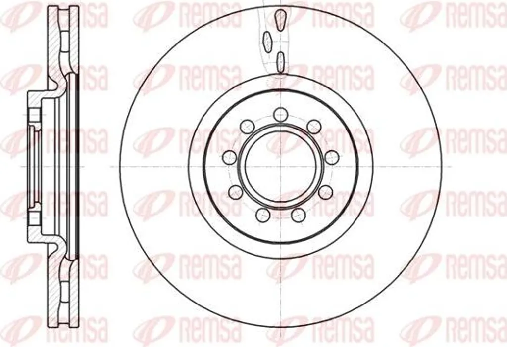 Disque de Frein Arrière REMSA 61061.10 compatible Iveco Daily S2000