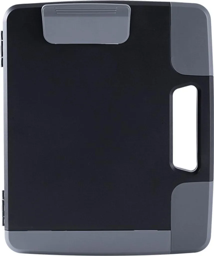 INF Boîte de Rangement Multifonction avec Bloc-Notes Bureau Mobile Noir
