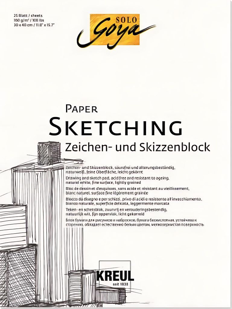 Blocco per artisti KREUL SOLO Goya Paper Sketching 300 x Immagine del prodotto 