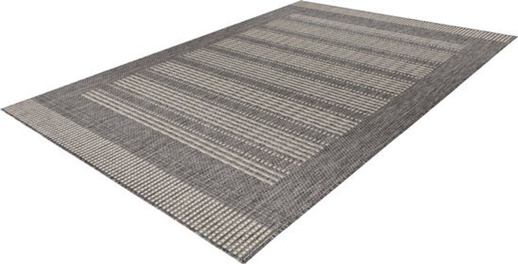 Lalee Casa - Teppich - Outdoor - Outdoor - Sisal-Optik - Flatwave - Garten - Teppich - Teppich - Teppich - Teppich - 80x150 cm - silber