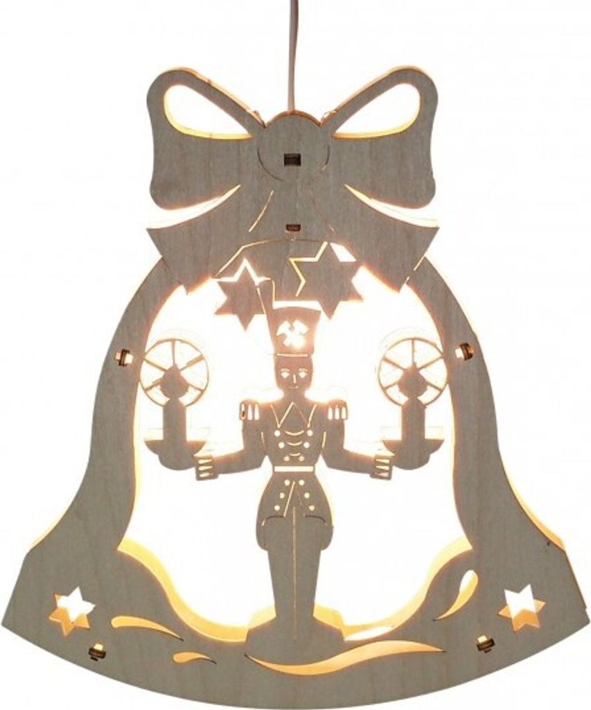 Design & Decor GmbH Fensterbild beleuchtet, Motiv:Glocke mit Bergmann