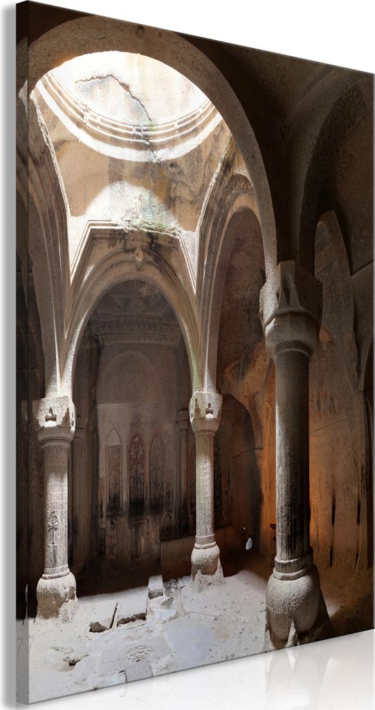 Vlies Leinwandbild - Temple (1 Part) Vertical 40x60 cm Städte d-B-0309-b-a