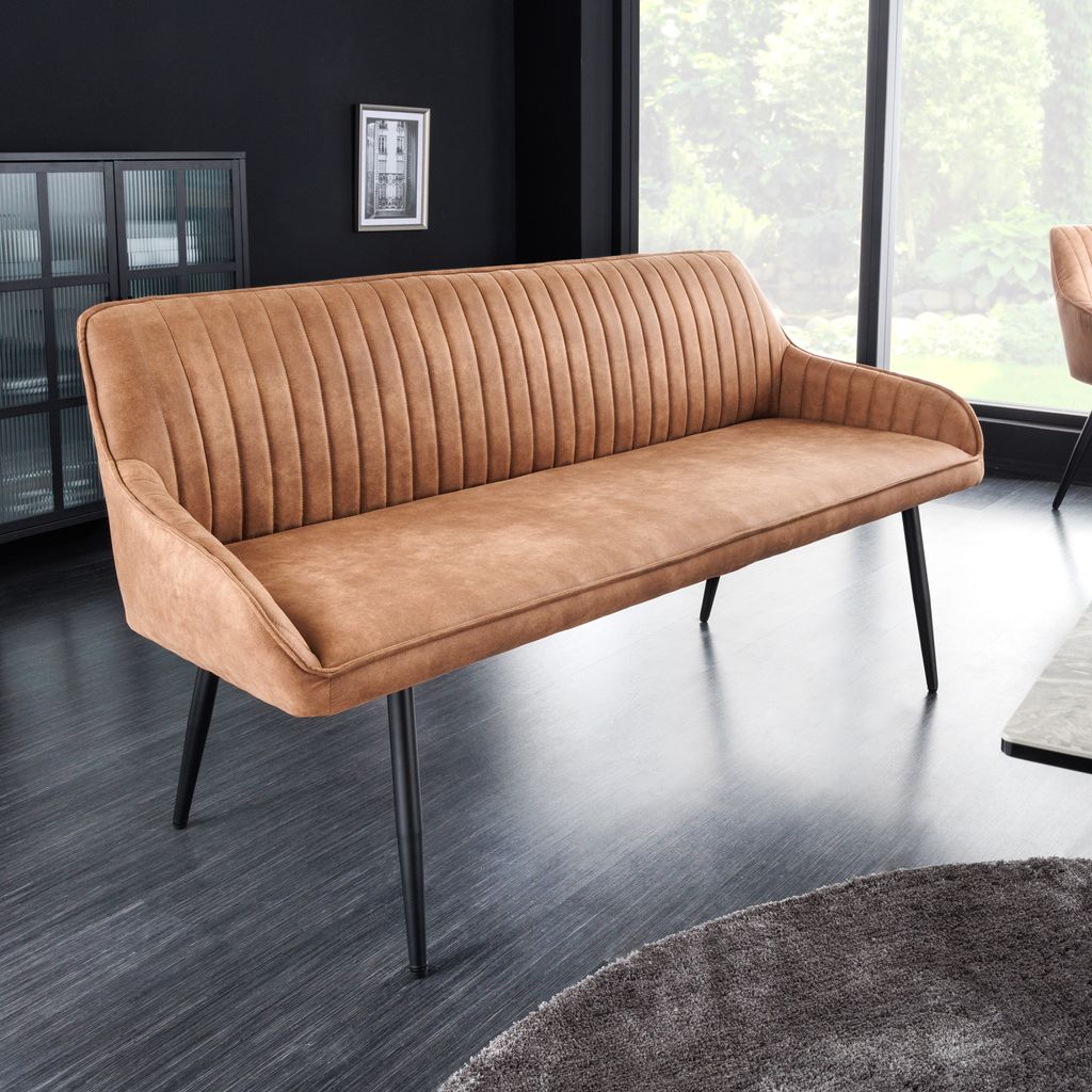 riess-ambiente Design Sitzbank TURIN 160cm braun schwarz Produktbild 