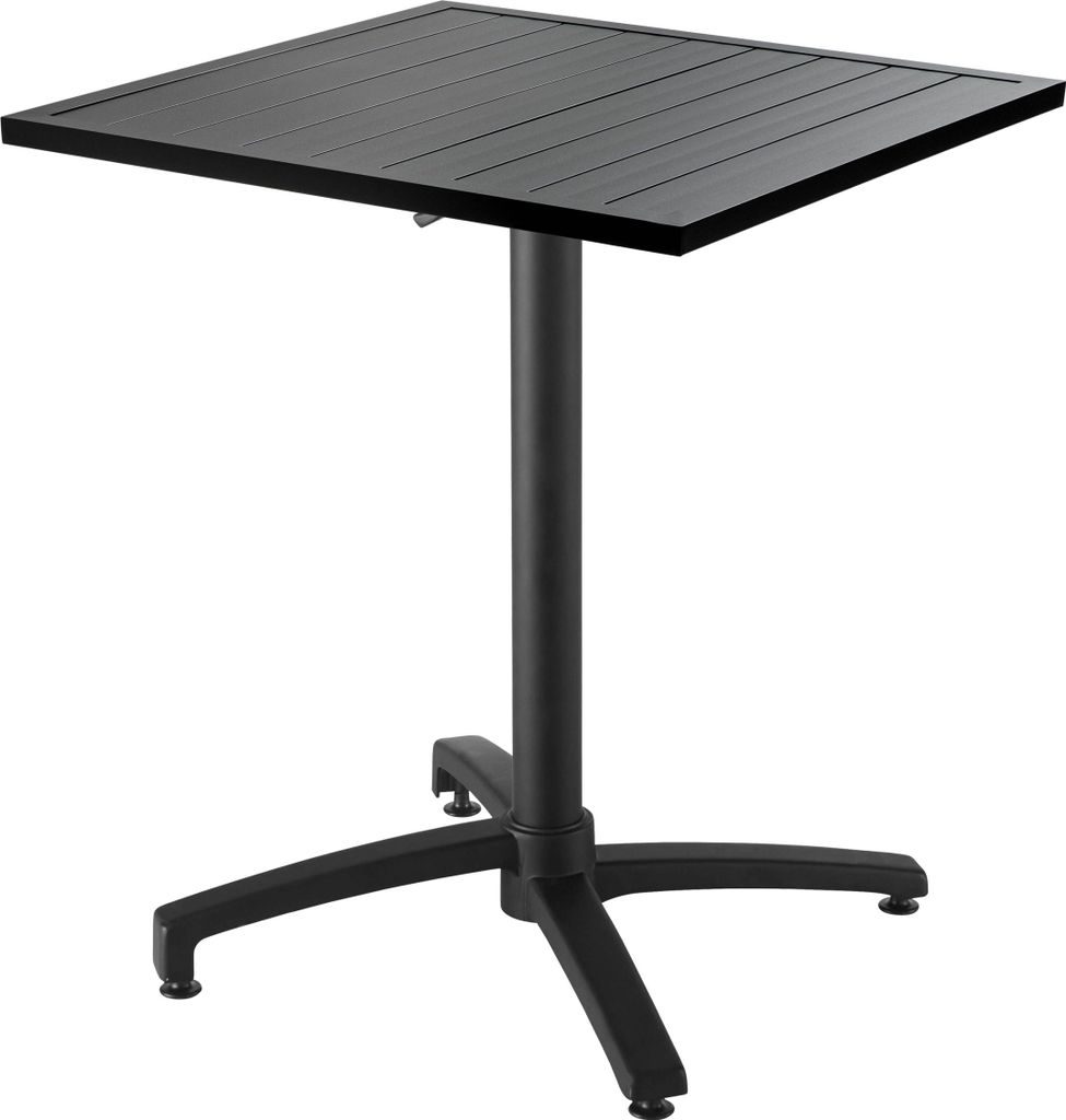 Quadratischer Gartentisch aus Aluminium - Oviala Cardiff