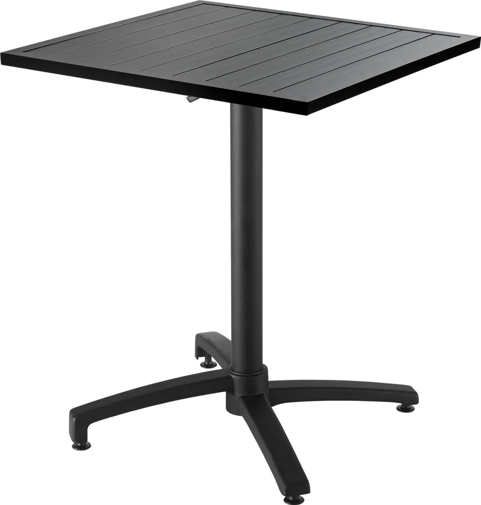 Table de jardin carrée aluminium résistante - Design Oviala Cardiff