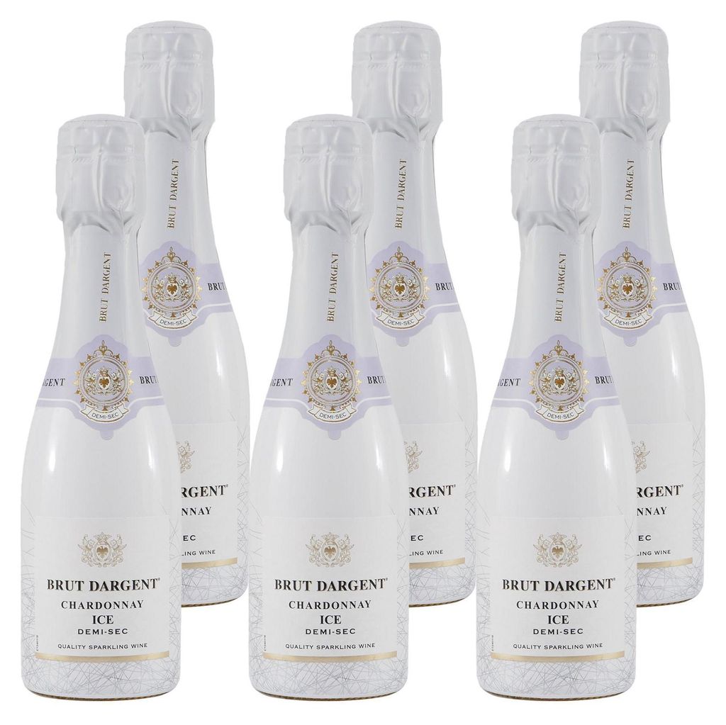Brut Dargent Chardonnay ICE Sekt -halbtrocken- (6 x 0,2L) Produktbild 