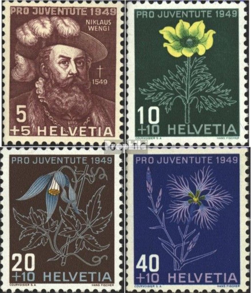 Briefmarken Schweiz 1949 Mi 541-544 (kompl.Ausgabe) gestempelt Pro Juventute