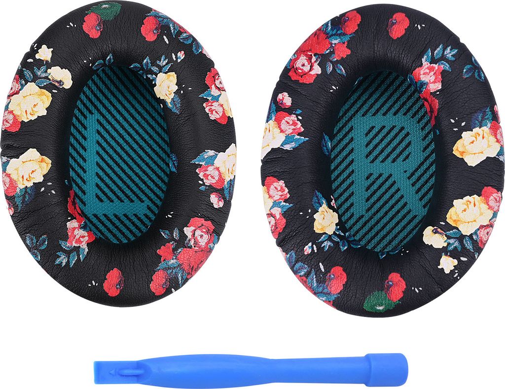 Ersatz Ohrpolster für Bose QC35/QC35 II -Protein PolyurethanKopfhörer - Blumendruck