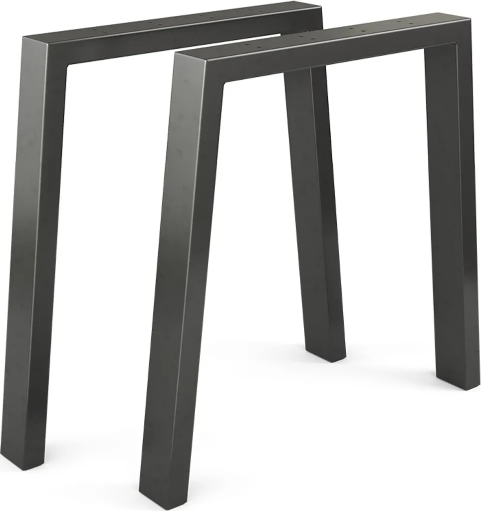 Vicco Pieds de Table en Forme de U Noir 75x72cm Modèle 34127 Robuste
