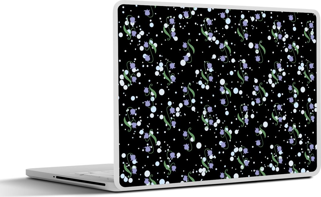 MuchoWow Laptop Aufkleber Sticker Cover Blumen - Muster - Pastell 36.5x27.5 cm - Laptop-Sticker