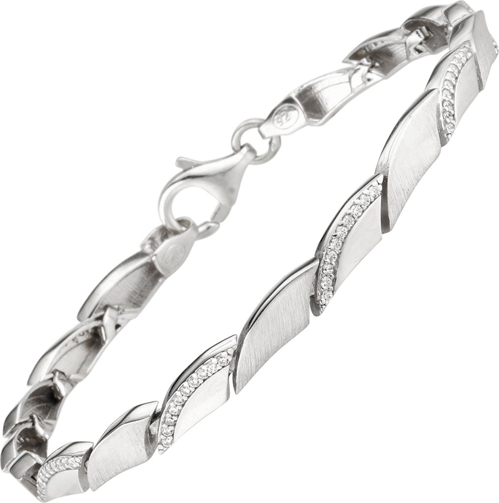 JOBO Armband 925 Sterling Silber 80 Zirkonia 19 cm Produktbild 