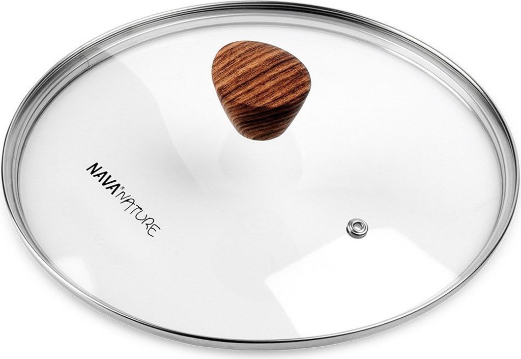 NAVA | Glasdeckel - NATURE - Ø 24 cm - Hitzebeständig - mit Dampfloch - Spülmaschinenfest