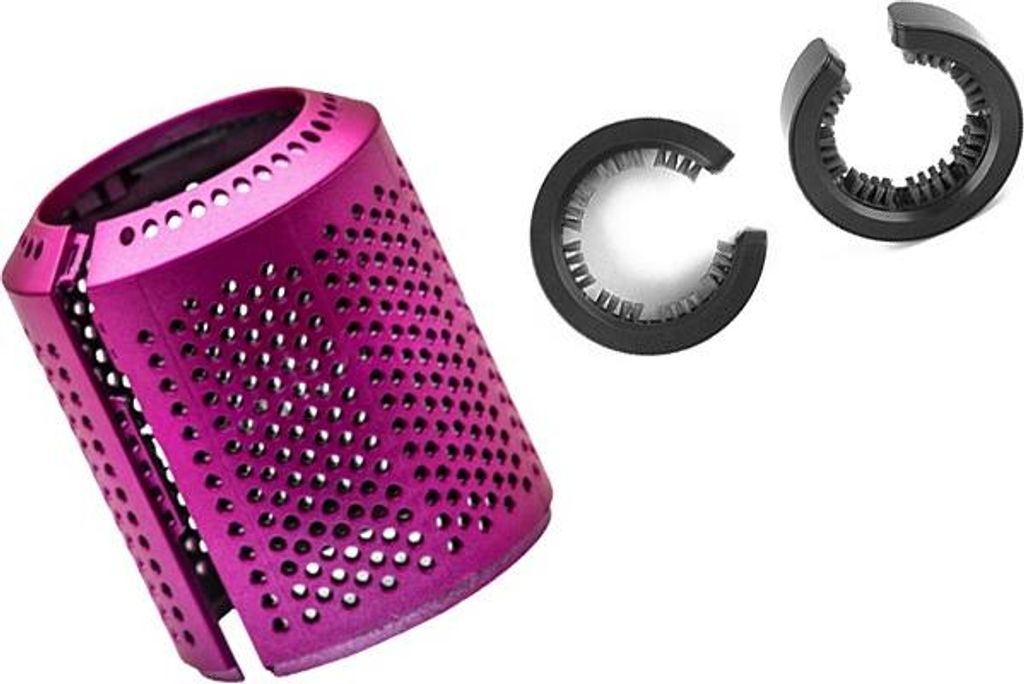 INF Ersatzfilter für Dyson Haartrockner mit Reinigungsbürste, 2er Set Rosenrot