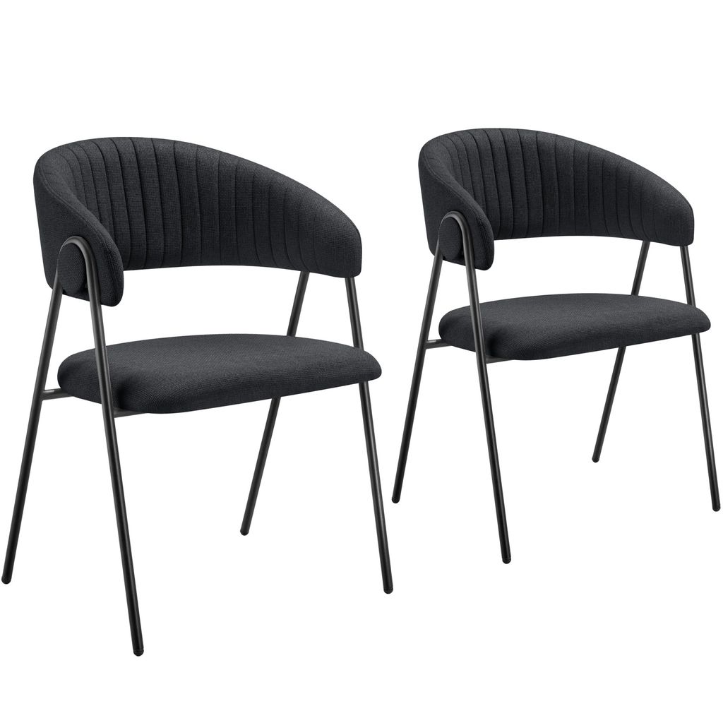 tectake Armlehnstuhl Bedano Webstoff, gepolstert 60 x 58 x 85 cm