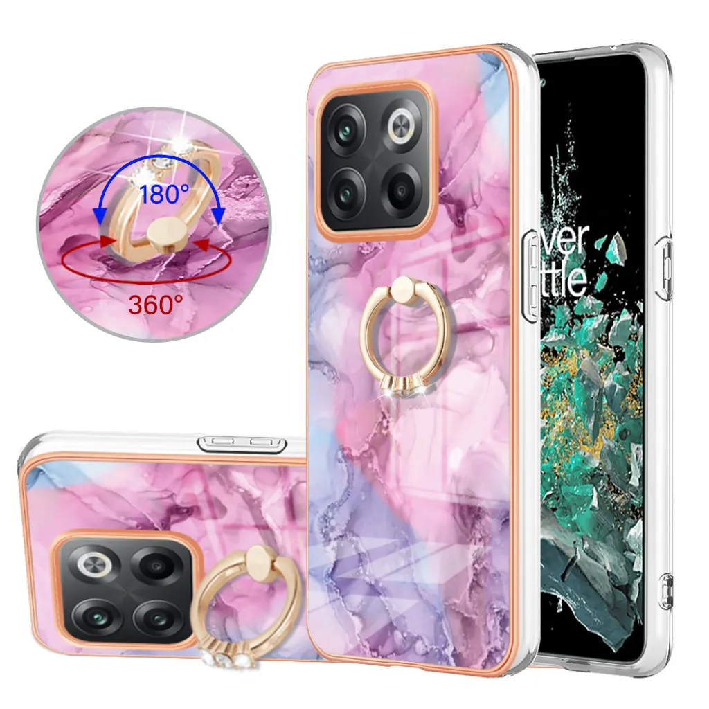 Cover Antiurto OnePlus 10T Silicone TPU Rosa - Supporto ad Anello