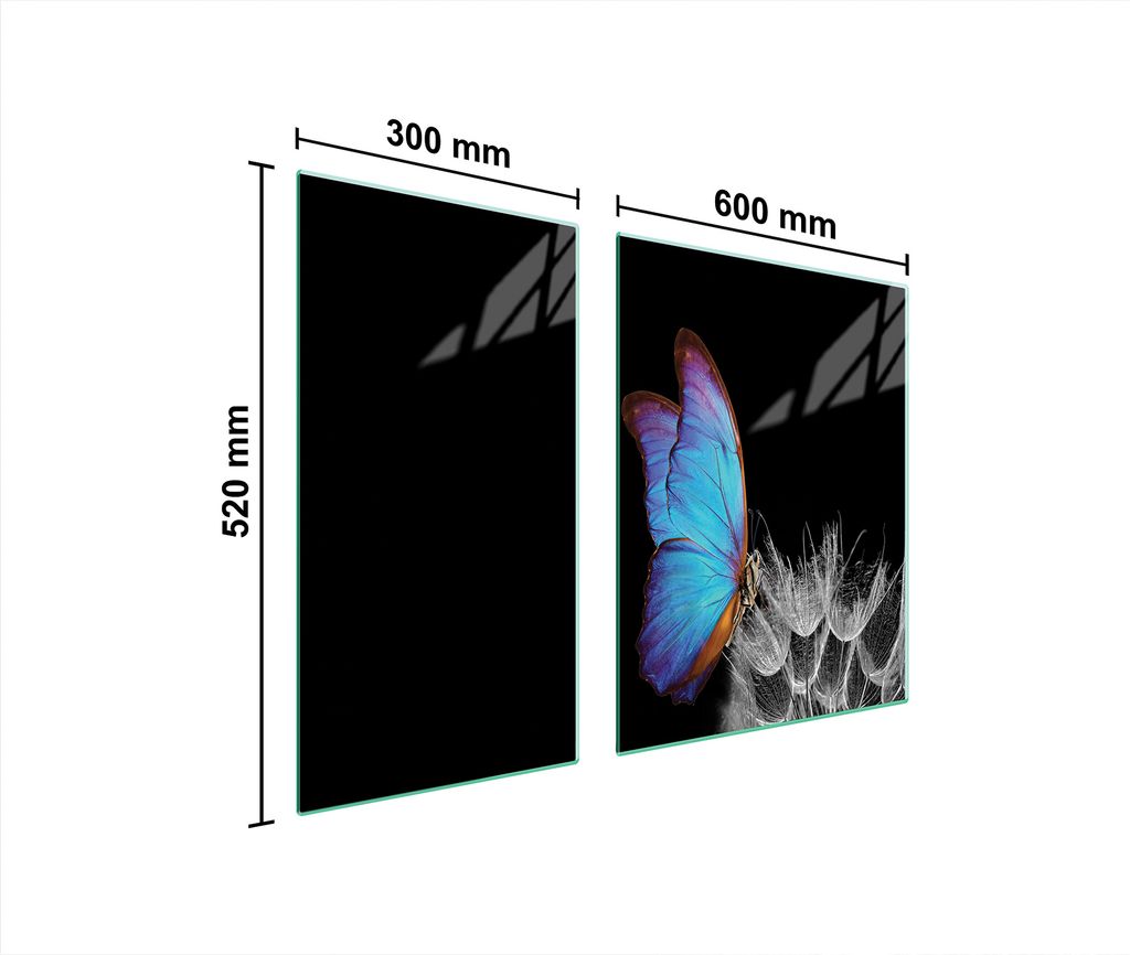 Glasschutzplatte Für Herd 90X52 Butterfly