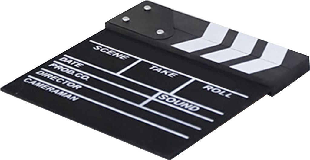 Qcwwy Andere Accessoires Clapboard Film Film Clap Board Photography Studio Video TV Acryl Klapper -Board Trockener Erase Black Wooden Clapper fr Re...