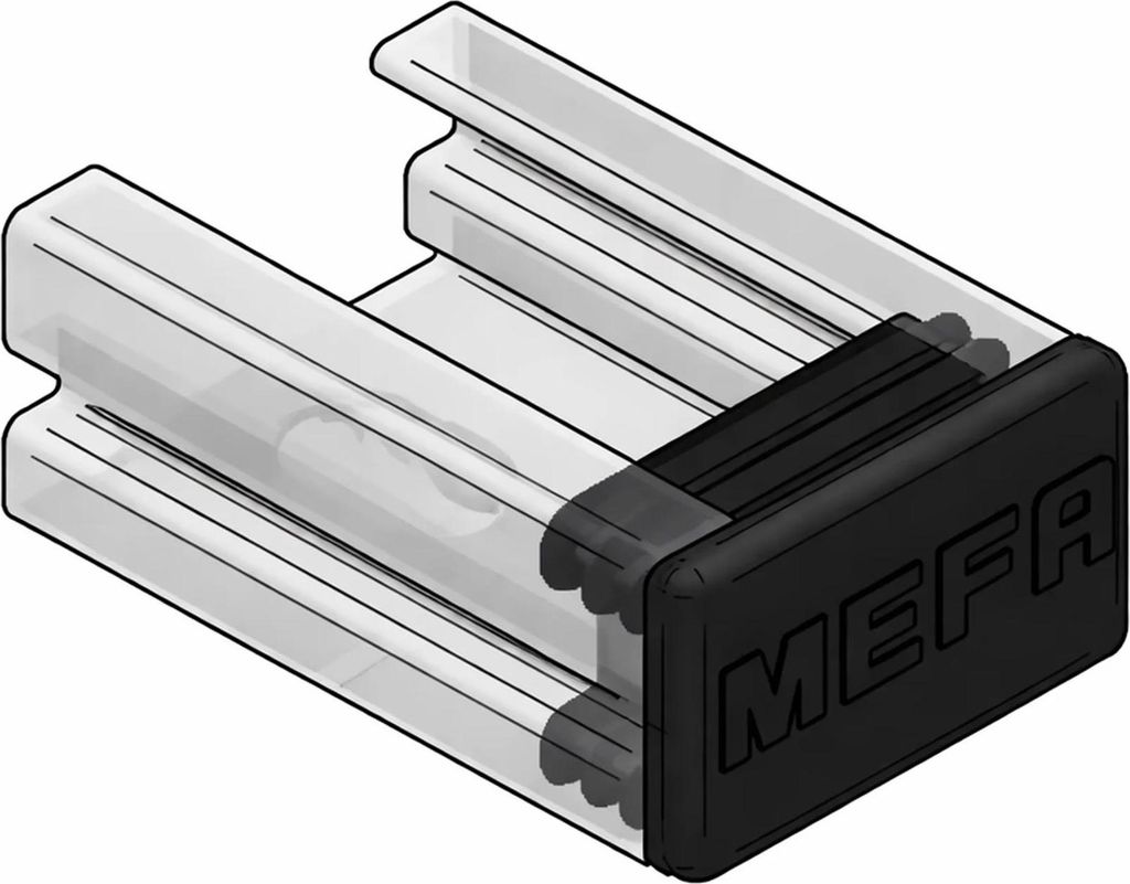 MEFA Schutzkappe C-Profil Stex 35, für Profil 35/20 PE Produktbild 