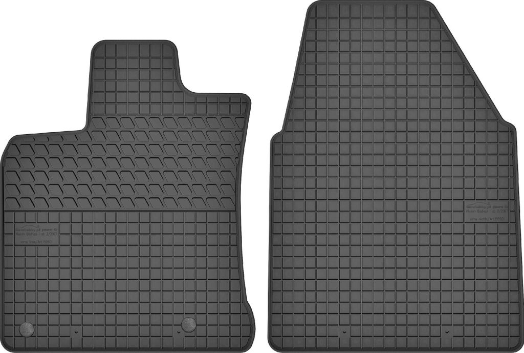 Vorne Gummimatten Gummi Fußmatten für Nissan Qashqai I